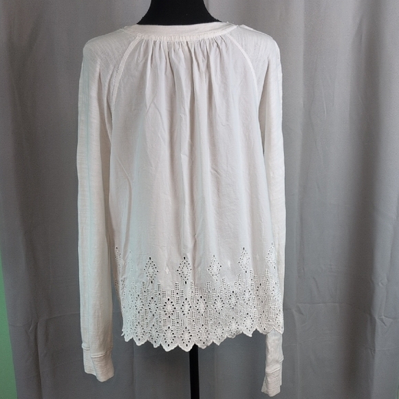 J. Crew White Long Sleeve Blouse - Picture 2 of 7